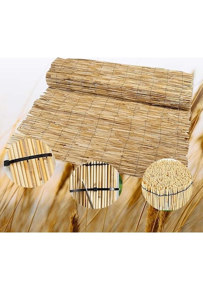 Bu Doğal Bambu Çit Perdesi, Balkon Ve Veranda İçin Dış Mekan Gizlilik Eskrim, Hafif Nefes Alan Rüzgar Bloğu, Arka Diğer