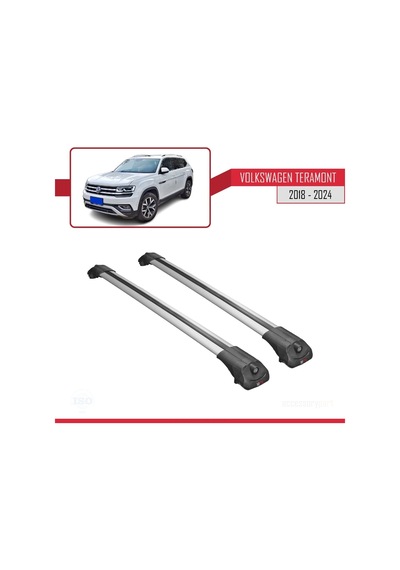 Volkswagen Teramont 2018 Ve Sonrası İle Uyumlu Ace-1 Ara Atkı Tavan Barı Gri