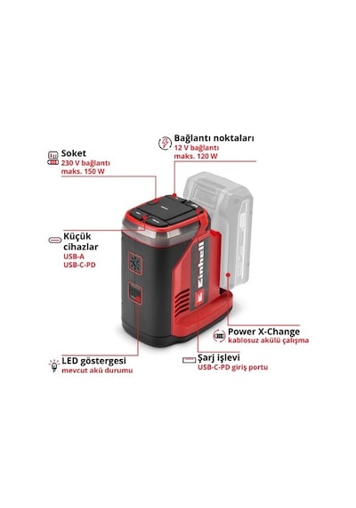 Einhell Te-es18/150/1 Li-c - Solo, Akülü Enerji Istasyonu -
