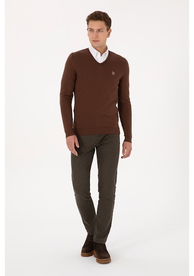 U.S. Polo Assn. Erkek Kahverengi Basic Kazak 50307778-VR029