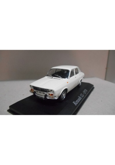1:43 Ölçek Atlas 1970 Renault 12 - White Diecast Metal Minyatür Model Araba 10cm