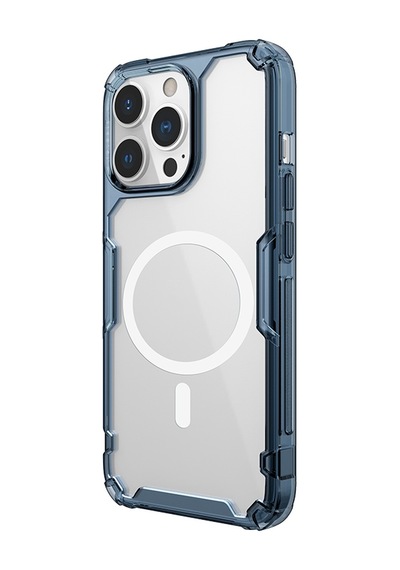 Nillkin Apple Uyumlu iPhone 13 Pro Max Magsafe Özellikli Nature Tpu Pro Kapak Mavi