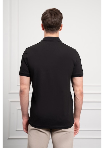 Erkek Siyah Basic Polo Yaka Dynamic Fit T-shirt 25yc018003001 Siyah Siyah