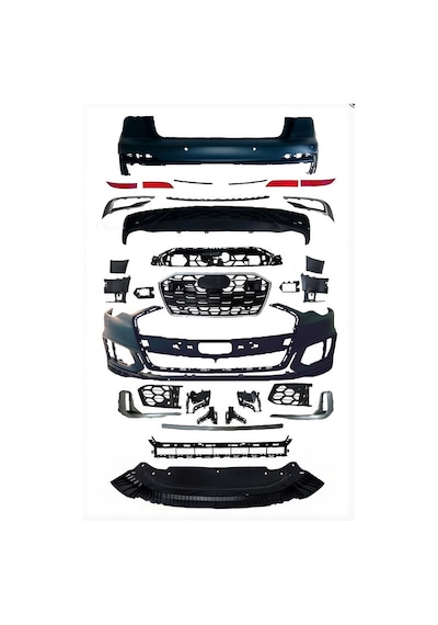 Audi A6 4k 2019 Ve Üzeri Uyumlu S Line Yükseltme Facelift Body Kit Seti Gri Trim -hazır Stok