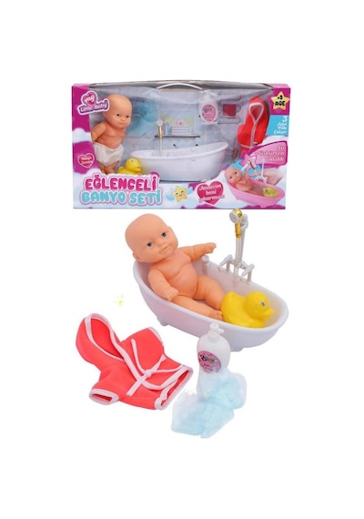 Dzc Kuzenler Avm Banyo Yapan Et Bebek Gerçek Su Devir Daimli Küv