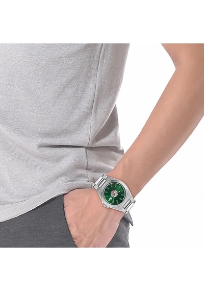 Lacoste 2011335 Quartz Çelik Gri Yeşil Kadran 42 Mm Erkek Kol Saati