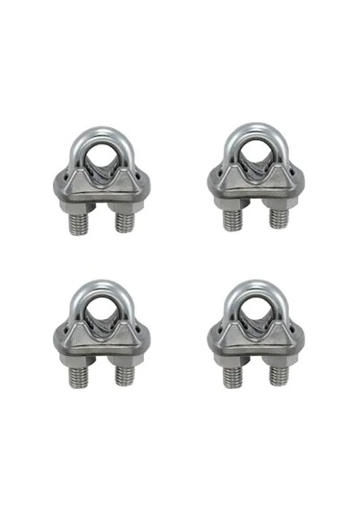 Çelik Halat Sıkma Klemens, 6mm Boyutunda 4 Adet Set