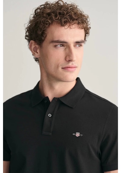 Gant Erkek Siyah Regular Fit Logolu Polo Xxl Siyah