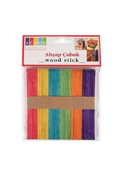 Bs69 Ahşap Çubuk Küçük Renkli 1 Adet Diğer