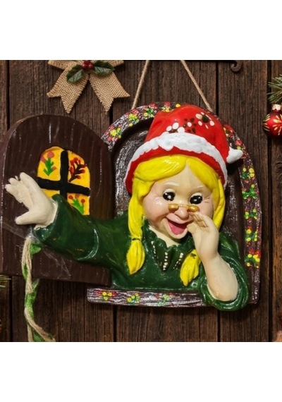 Yılbaşı Fenerli Cam Cüceleri Çifti Noel O115 2 Li
