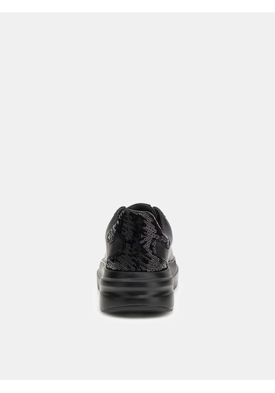 Guess Elbina Hakiki Deri Kadın Sneaker Ayakkabı Flfe10ele12 Siyah