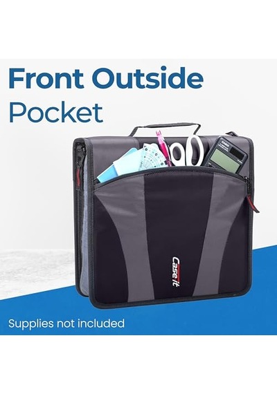 Case-it The Dual 2.0 Fermuarlı Bağlayıcı Sırt Çantası - İki 2 İnç D Halkalı - 5 Konu Dosya Klasörü - Çoklu Cep - 800 Sayfa Kapasitesi - Omuz Askısı İle Birlikte Gelir - Siyah Dual-301 Case-it The Dual 2.0 Fermuarlı Bağlayıcı Sırt Çantası - İki 2 İnç D Halkalı - 5 Konu Dosya Klasörü - Çoklu Cep - 800 Sayfa Kapasitesi - Omuz Askısı İle Birlikte Gelir - Siyah Dual-301