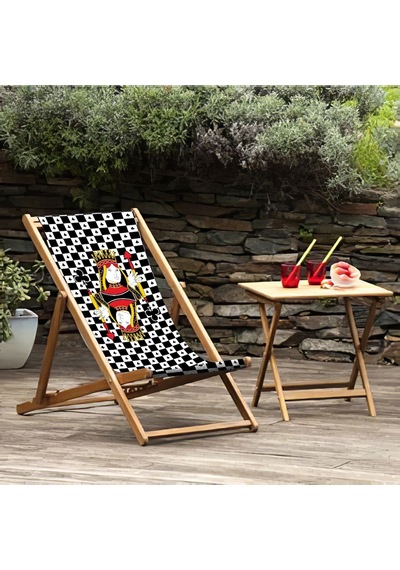 Bluehomeconcept Adawall Poker Girl Katlanabilir Şezlong
