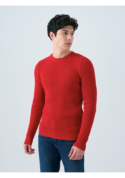 Regular Fit Erkek Kazak Kırmızı
