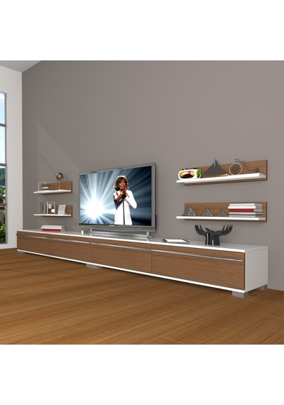 Decoraktiv Eko 360r Mdf Tv Ünitesi Tv Sehpası Beyaz - Ceviz