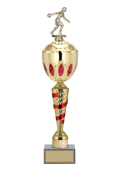 Odak Kupa - Figürlü Kupalar - Bowling Kadın Figürlü Kupalar Fg-086 C - 55 Cm Altın - Beyaz