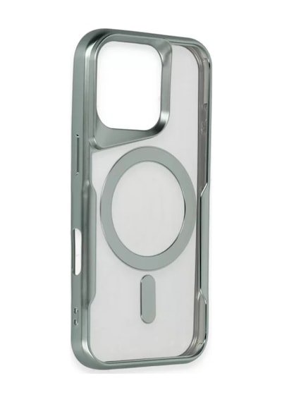 Newface Apple iPhone Uyumlu 16 Plus Kılıf Boyi Magsafe Silikon Kapak - Titan Gri