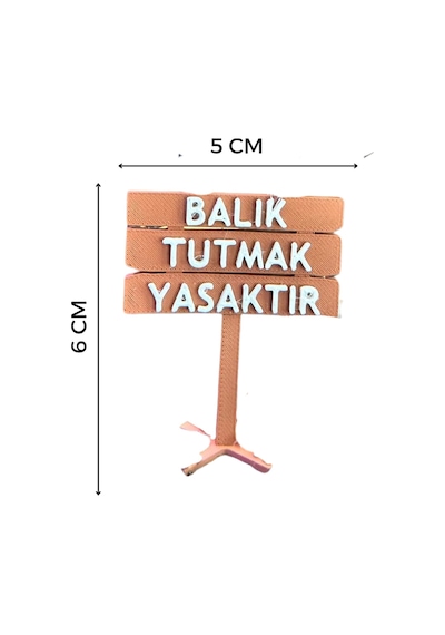 Akvaryum Tabela Dekoru Balık Tutmak Yasaktır 6x5 Cm Suya Batan Model Tbl-65-yasak, One Size