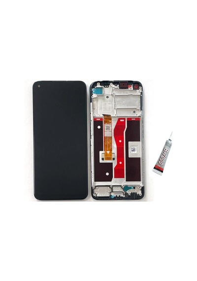 Oppo A54 Ekran Dokunmatik Çıtalı Siyah B7000 Yapıştırıcı