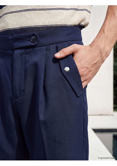Lcw Vision Lacivert Loose Fit Pileli Erkek Pantolon