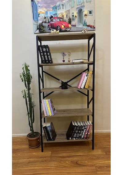 Modern Style Home Metal Kitaplık 5 Raflı Çok Amaçlı Dosya Kitap Rafı Ofis Salon Raf 150 Cm Ceviz Kahverengi Modernk03 Modern Style Home Metal Kitaplık 5 Raflı Çok Amaçlı Dosya Kitap Rafı Ofis Salon Raf 150 Cm Ceviz Kahverengi Modernk03