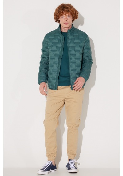 Lee Regular Fit Normal Kesim Dik Yaka Mint Yeşili Şişme Ceket L232287300 Yeşil