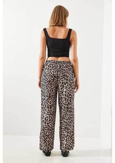 Shade Kadın Yan Çizgili Leopar Jogger Pantolon Mbms015 60501015 - Leopar