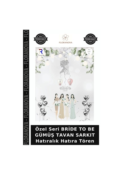 Özel Seri Bride To Be Gümüş Tavan Sarkıt Hatıralık Hatıra Tören Çok Renkli