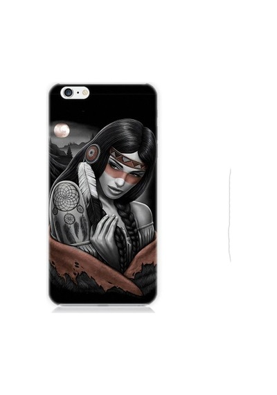 Apple Uyumlu iPhone 6 Kızılldereli Kız Dreamcatcher Desenli Silikon Kılıf