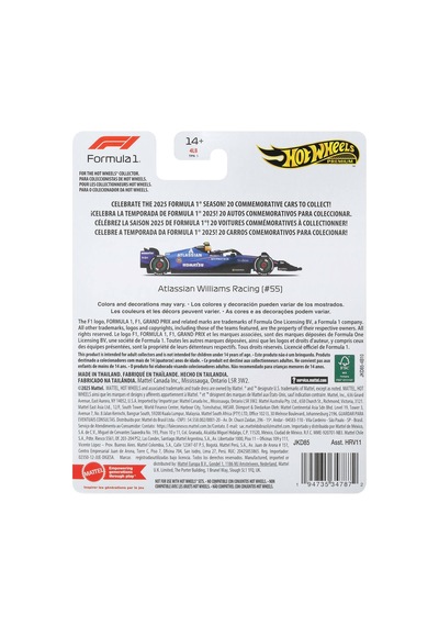 Hot Wheels ®   F1 - Williams (Sainz) JKD85