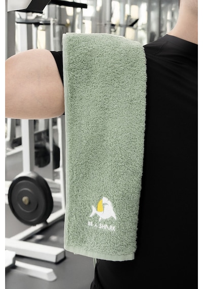 Sporcu Antrenman Havlusu Gym Fitness Plates Boks Tenis Spor Havlu Yeşil