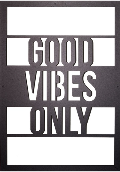 Good Vibes Only Metal Duvar Tablosu