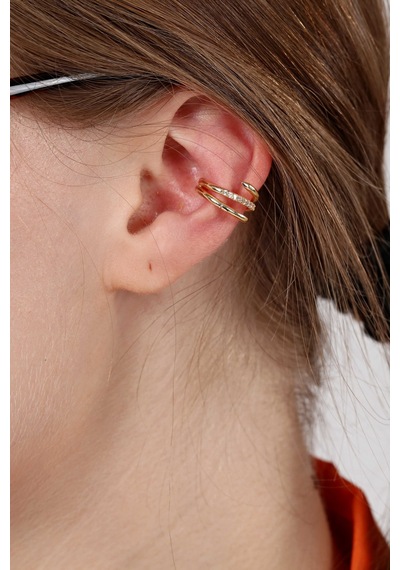 Gold Sarmal Earcuff Set Altın