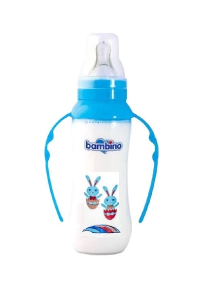 Bambino 0+ Ay Natural PP Kulplu Biberon 250 ML - Mavi