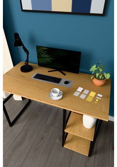 Modern Raflı Ders Çalışma Masası %100 Mdf Bilgisayar Masası Metalçm01 Karına Modern Raflı Ders Çalışma Masası %100 Mdf Bilgisayar Masası Metalçm01 Karına