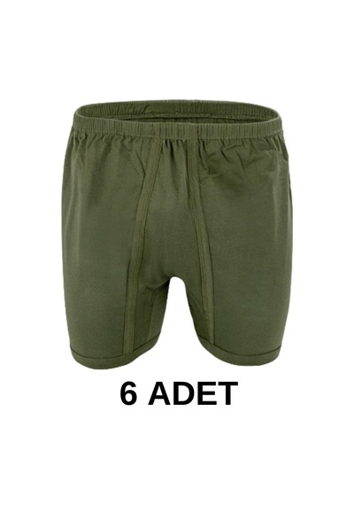 6 Adet Erkek Arjantin Penye Boxer Asker Yeşili 001