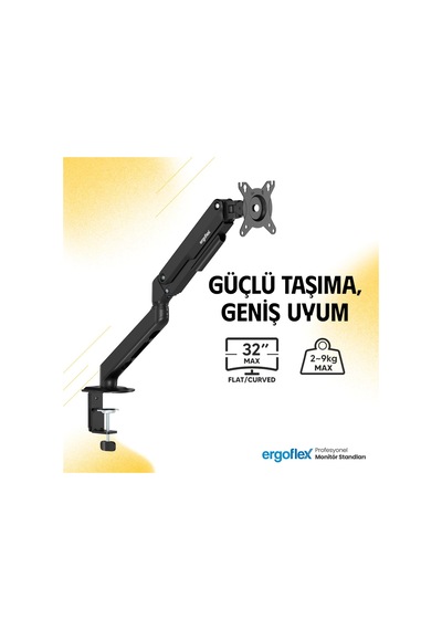 Ef X8 Siyah 17-32inch Uyumlu Amortisörlü 2-9 Kg Monitör Standı 2026 Versiyon