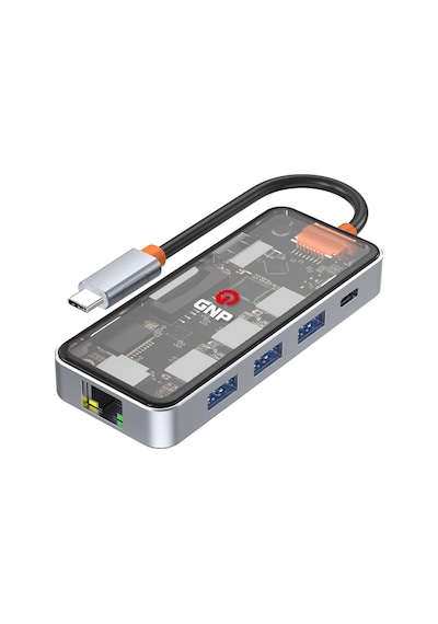 Gnp 8in1 Usb Type-c Hub Port Adaptör Hdmı 4k Usb Ethernet Pd Girişli Apple Uyumlu MacBook 2 Yıl