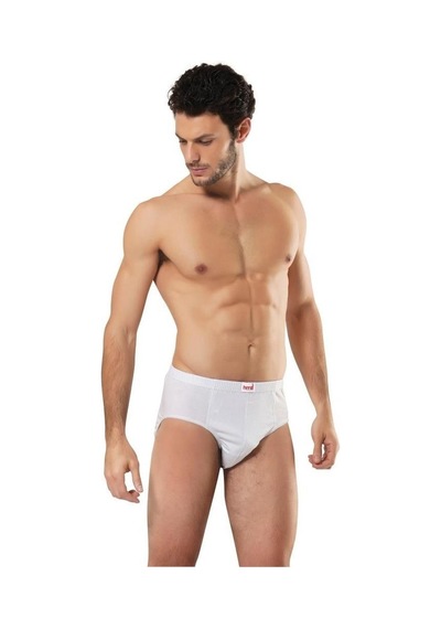 6 Lı Paket Hmd Erkek Penye Slip Beyaz 200