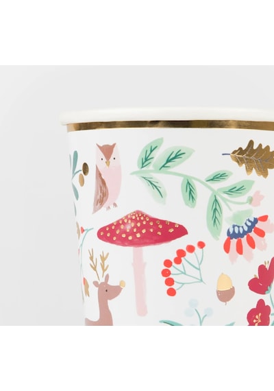 Meri Meri - Winter Woodland Cups - Orman Bardak 8'li