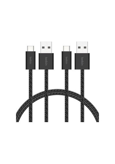 Belkin 2'li Örgülü Usb-a - Usb-c Kablo, 1,5 M, 15 W, Yumuşak, Esnek Ve Hızlı Şarj Kablosu, İphone 17 Ve 16 Serisi, S25, Pixel 10, İpad Pro Ve Daha Fazlasıyla Uyumlu, Siyah Sku: Zeus8690010056030
