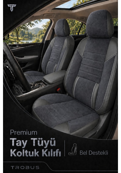 Suzuki Baleno 2016 Ve Sonrası Uyumlu Nova Serisi Füme Füme Oto Koltuk Kılıfı