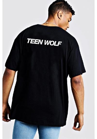 Teen Wolf Alpha Beta Omega Oversize Tişört Siyah