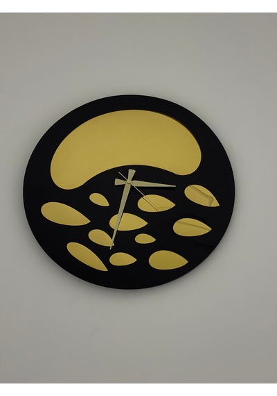 Nova Model Duvar Saati 50 X 50 Cm - Duvar Dekorasyon Ürünleri Siyah Gold