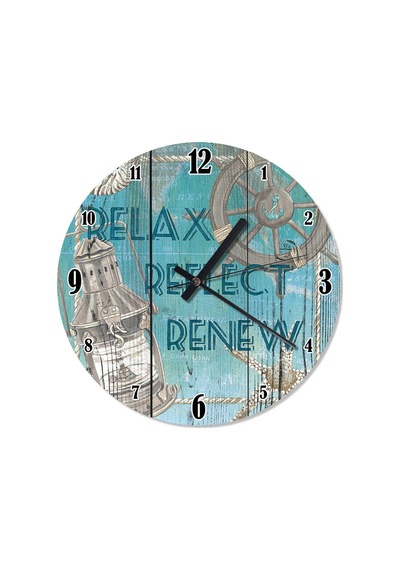 Fener Dümen Relax Duvar Saati Çok Renkli