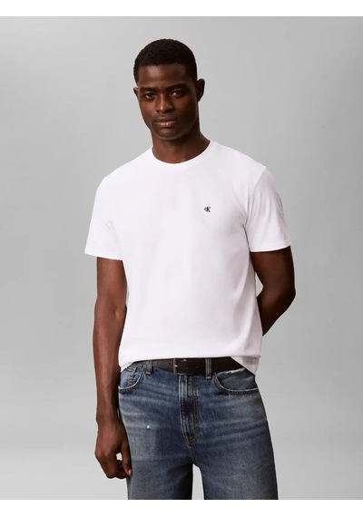 Calvin Klein Ss Classıc Monogram, L6m Beyaz Erkek T-shirt