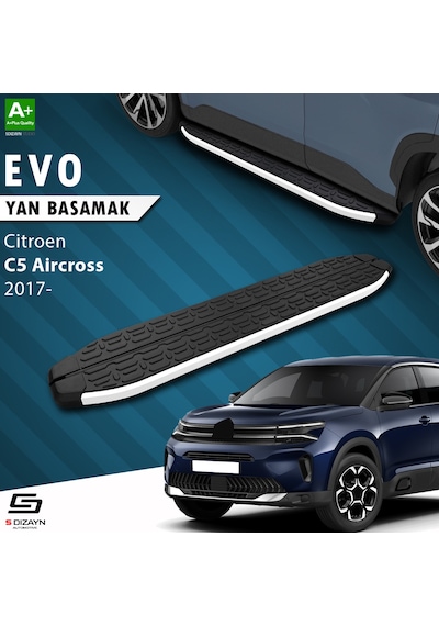 S-dizayn Citroen C5 Aircross Evo Aluminyum Yan Basamak 193 Cm 2017 Üzeri