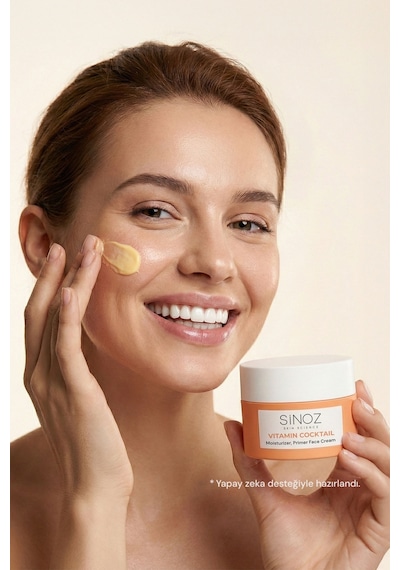 Sinoz Vitamin Kokteyl Nemlendirici Besleyici Onarıcı Yüz Kremi ve Makyaj Bazı 50 ML