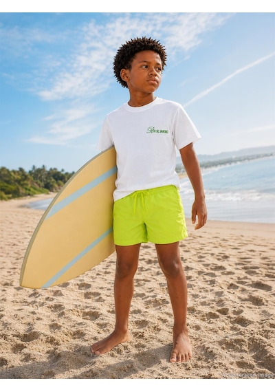 Civil Boys Basic 6-9 Yaş Deniz Şort - Yeşil Limon Yeşili