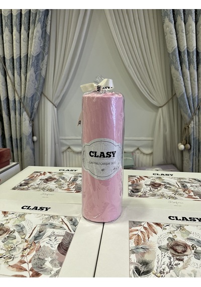 Clasy Minel Tek Kişilik Lastikli Çarşaf Seti Pembe 120x200 Pembe